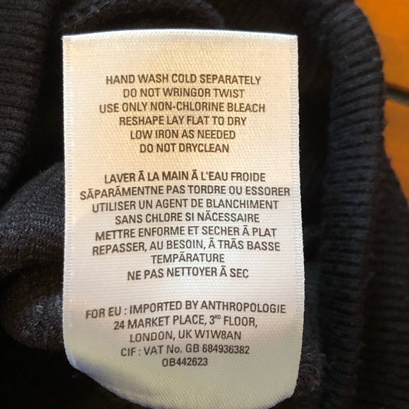 Anthro | Postmark Navy Funnel-Neck Pullover - Picture 8 of 11